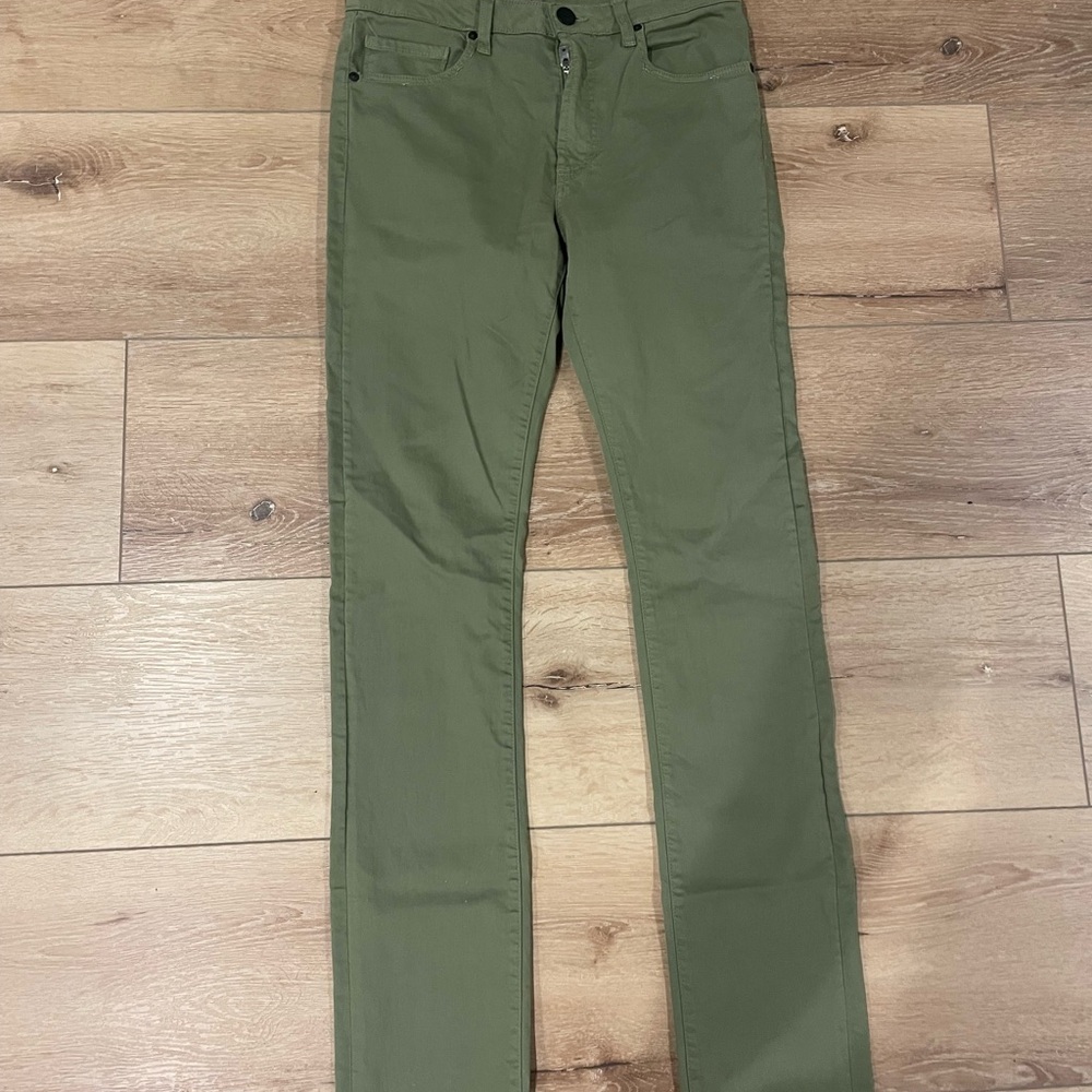 Barneys New York Men's Skinny Jeans in Olive